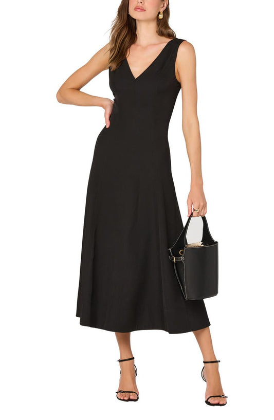 V-Neck Midi Dress