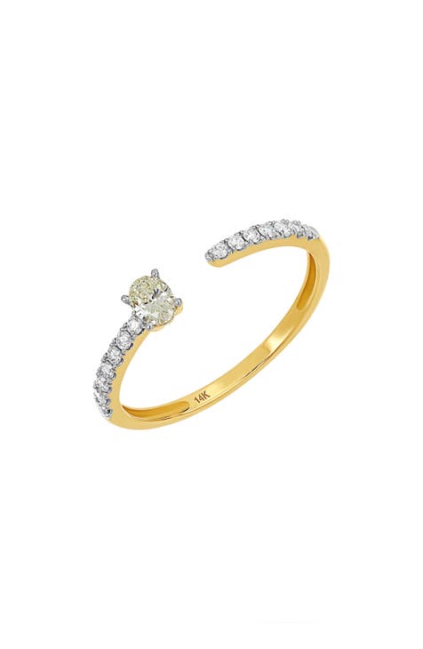 Anillo Puño Diamante Centro Oval - 0.31ct. (Exclusivo Nordstrom)