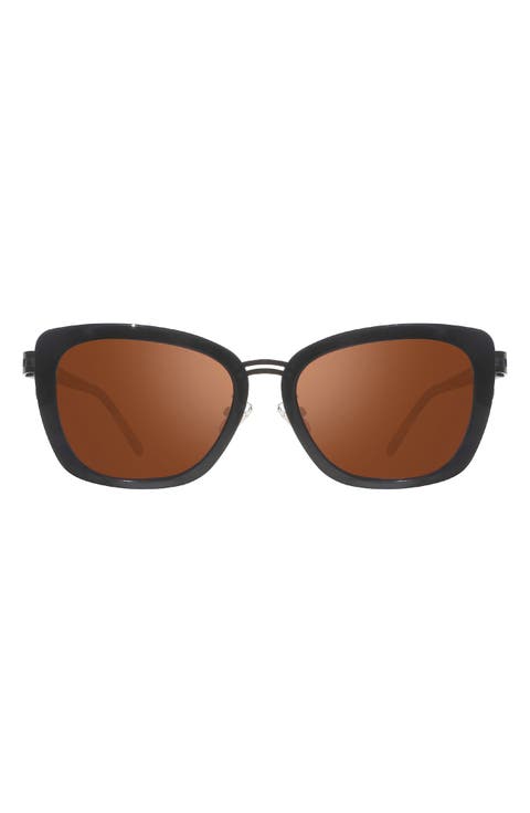 Eva 63mm Polarized Wrap Sunglasses