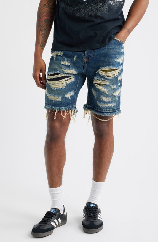 BB Chronos Distressed Cutoff Denim Shorts (Comet)