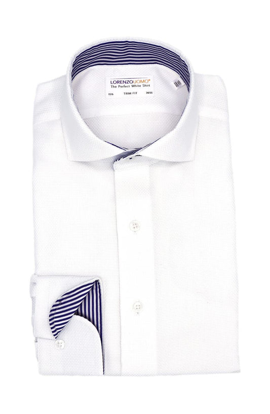 Textured Solid Non-Iron Trim Fit Dress Shirt