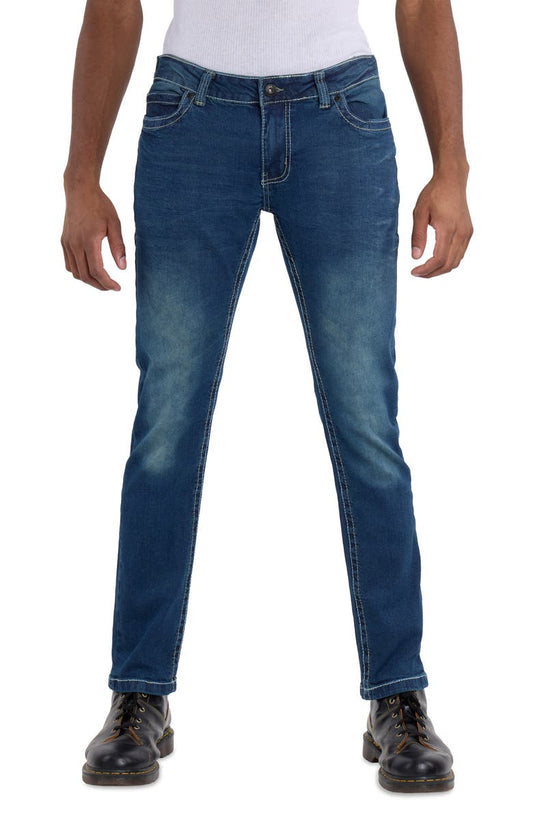 Saddle Stitch Stretch Straight Leg Jeans