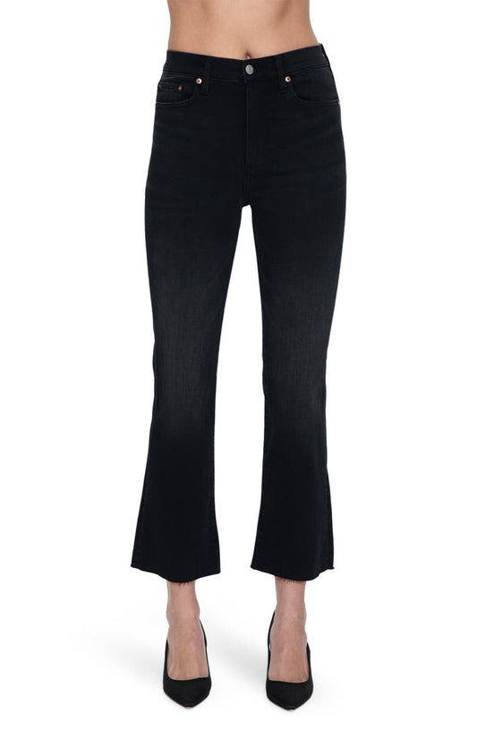 Lennon Raw Hem High Waist Crop Bootcut Jeans