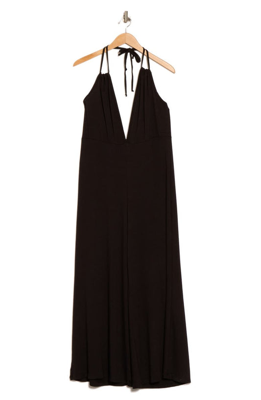 Plunge Strap Wide Leg Jumpsuit