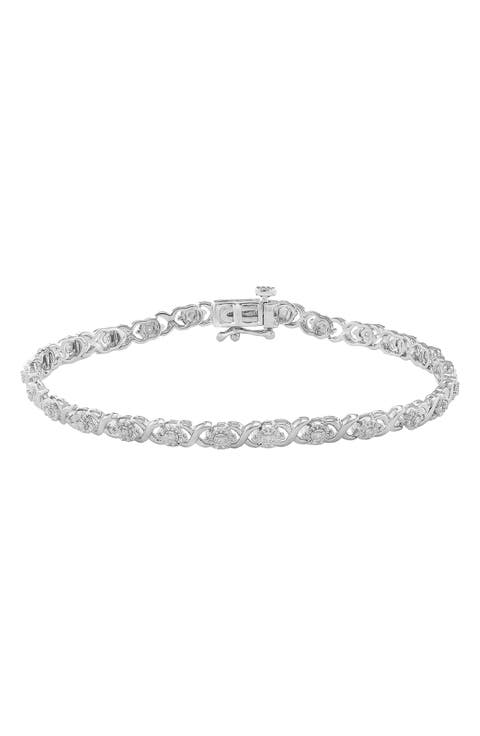 Sterling Silver Diamond Bracelet