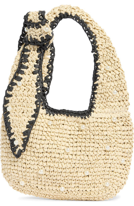Faux Pearl Shoulder Bag
