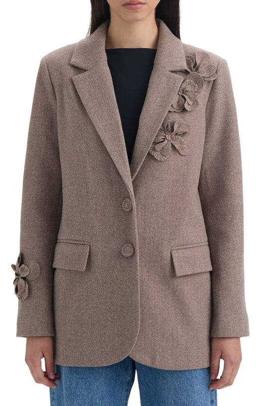 Floral Appliqué Blazer