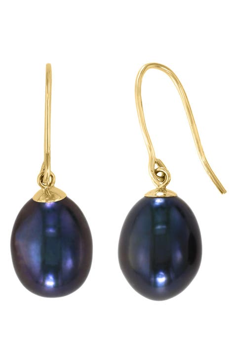 14K Yellow Gold & Cultured Pearl Drop Earrings