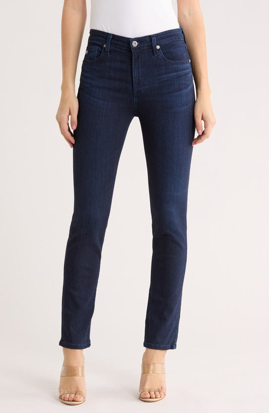 Mari Mid Rise Slim Straight Leg Jeans