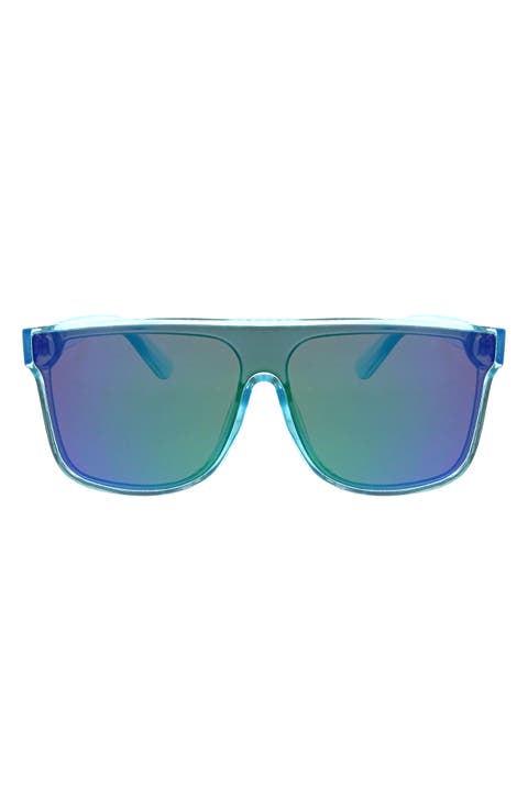 Flat Top Shield 130mm Polarized Sunglasses