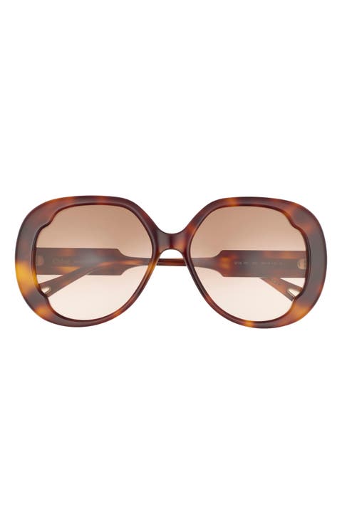 56mm Round Sunglasses