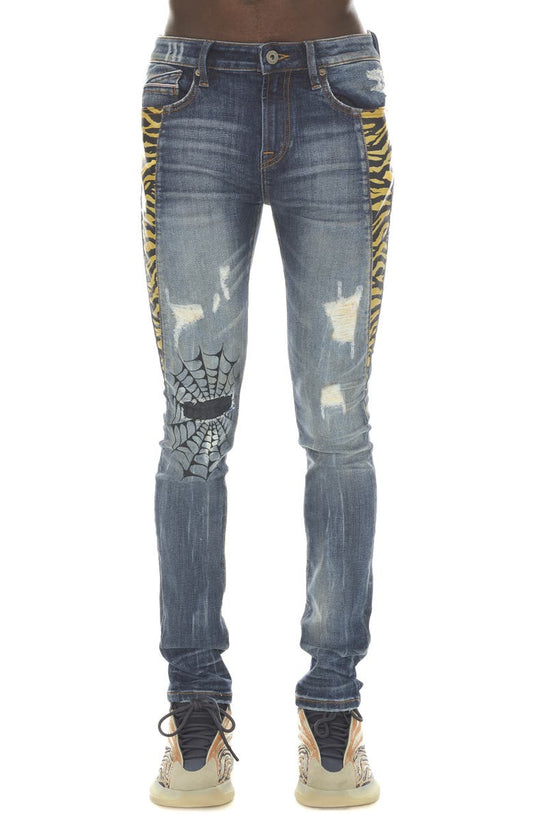 Punk Rip & Repair Super Skinny Jeans (Tiger)