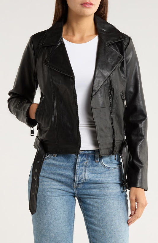Faux Leather Moto Jacket
