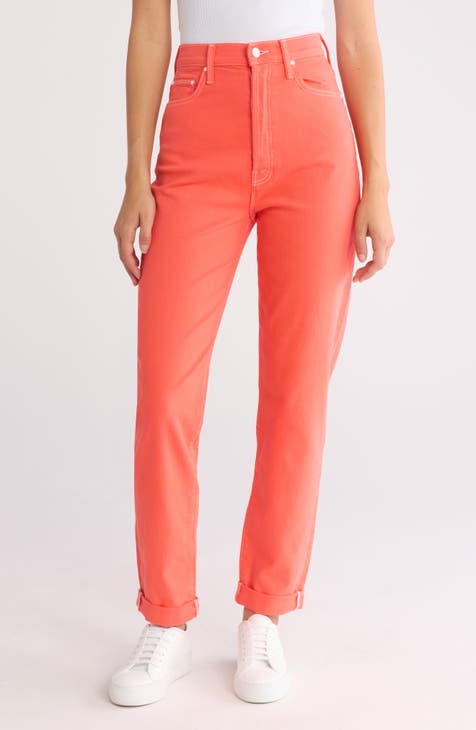 Vaqueros de pierna recta Hover Bona Fide de The Tune Up (coral intenso)