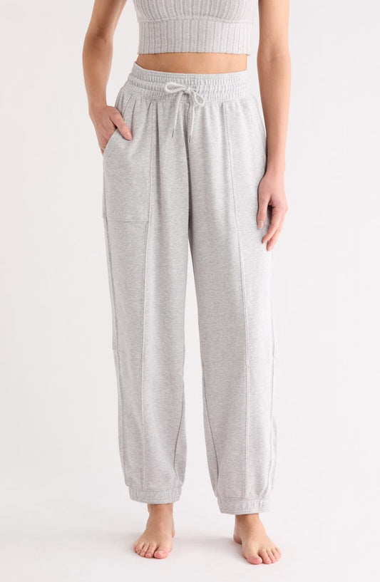 High Rise Washed Terry Joggers
