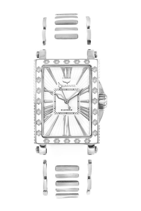 Reloj Grace Diamond con correa de silicona, 58 mm