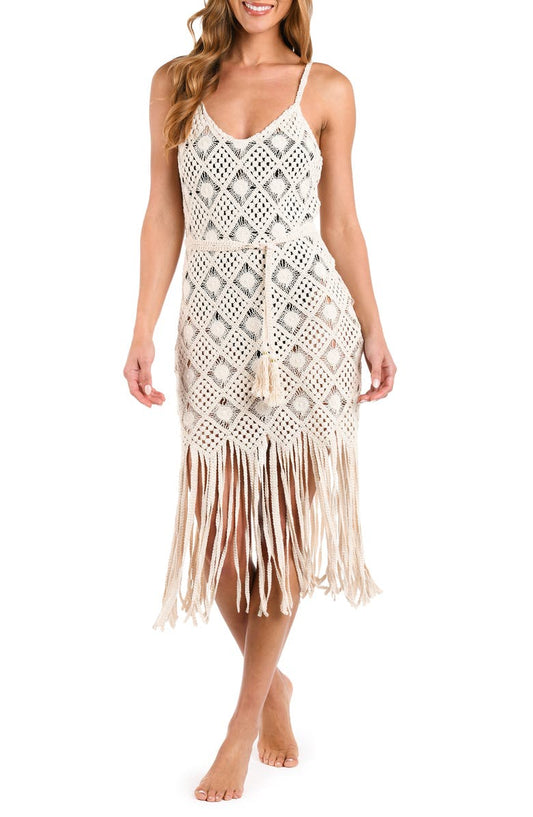 Haleigh Diamond Crocheted Cover-Up Dress