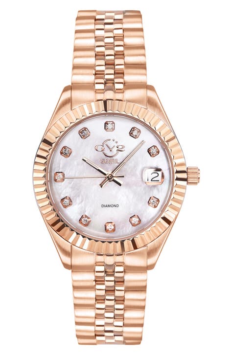 Reloj suizo de mujer Naples con diamantes, 34 mm - 0,146 ctw