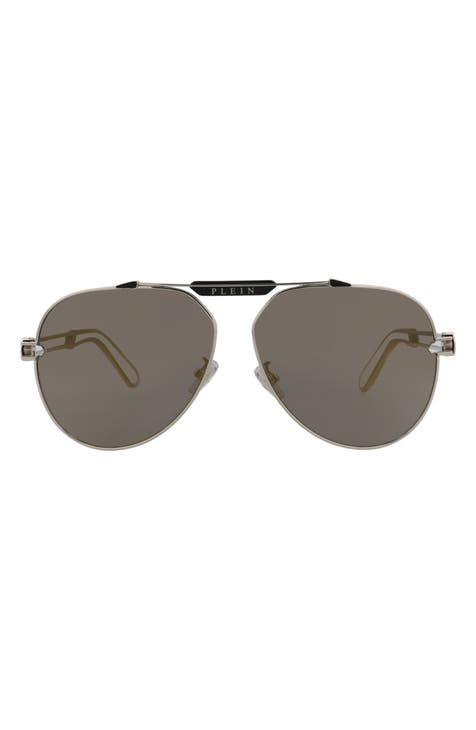 Gafas de sol de aviador oversize de 62 mm