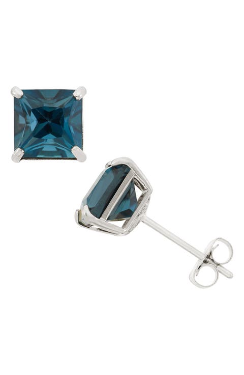 Princess Cut Stud Earrings