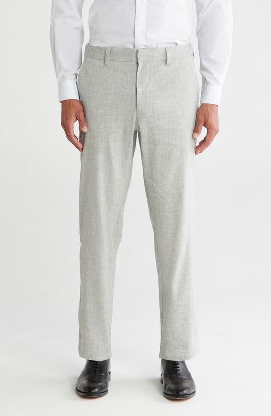Flat Front Linen Blend Chinos
