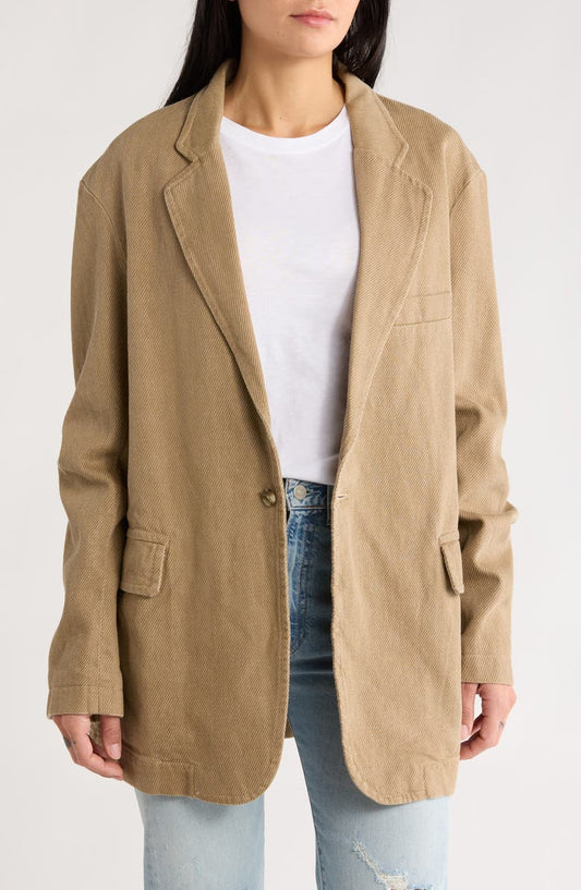 Deconstructed Cotton Blazer