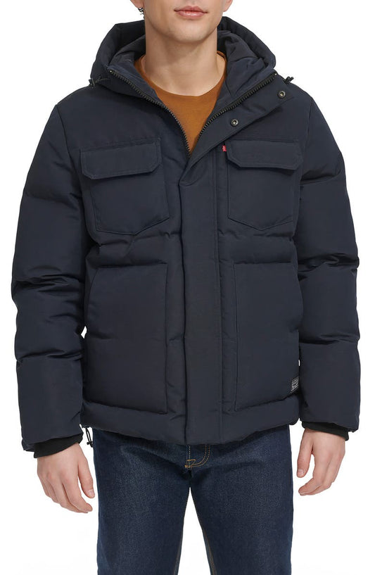 Water Resistant Hooded Quilted Puffer Jacket