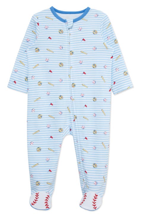 Footie de algodón con estampado de jonrones (bebé) (exclusivo de Nordstrom)