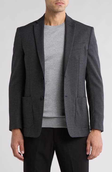 Abrigo deportivo de corte slim en mezcla de lana