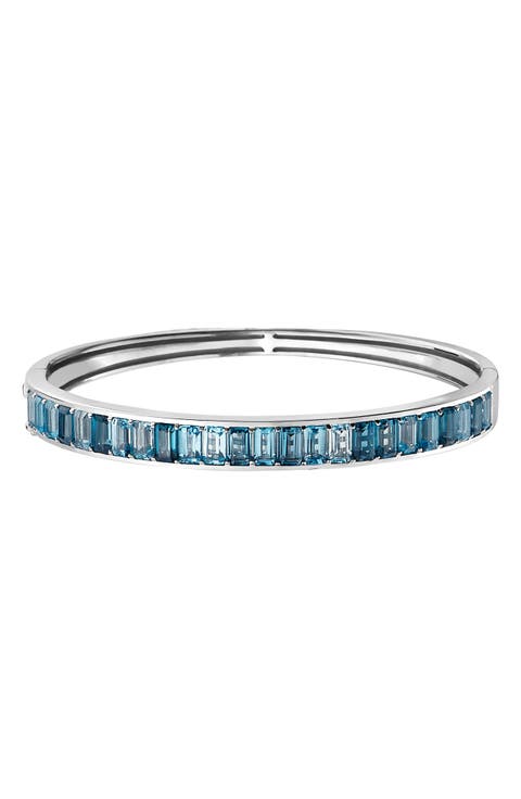 Blue Topaz Bangle Bracelet