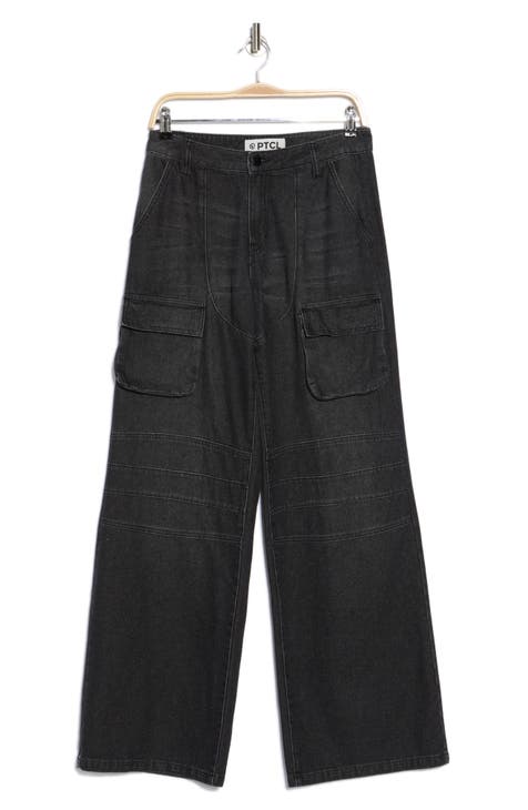 Vaqueros cargo holgados estilo motociclista