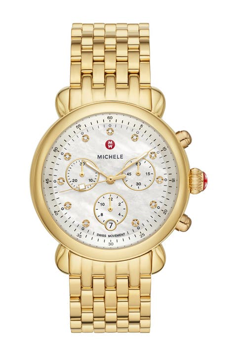 CSX Reloj Pulsera Adornado con Diamantes, 38mm - 0.03 ctw