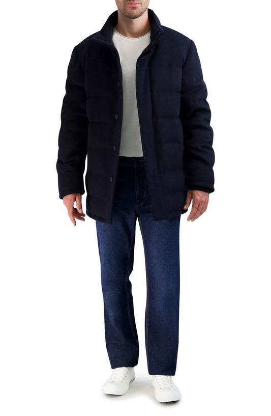 Padded Down Wool Blend Jacket