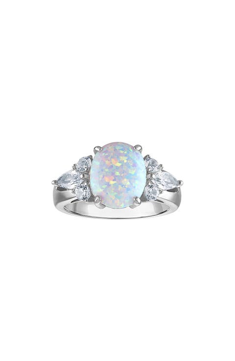 Lab Grown Opal Ring