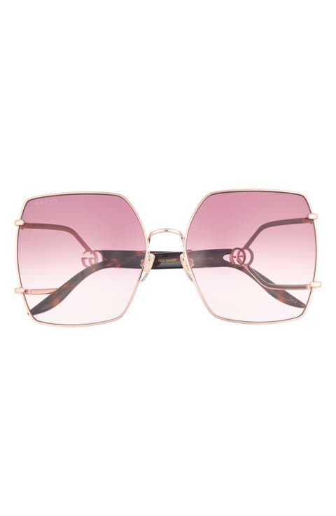 61mm Square Sunglasses