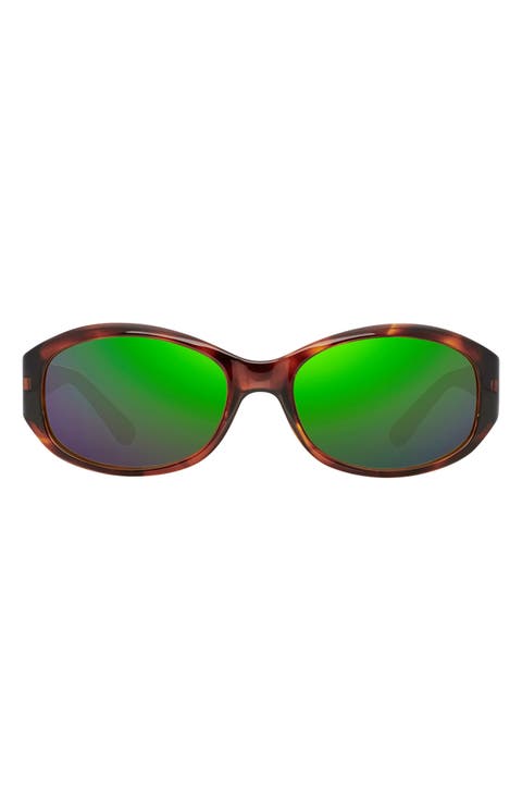 Grace Petite 57mm Polarized Oval Sunglasses
