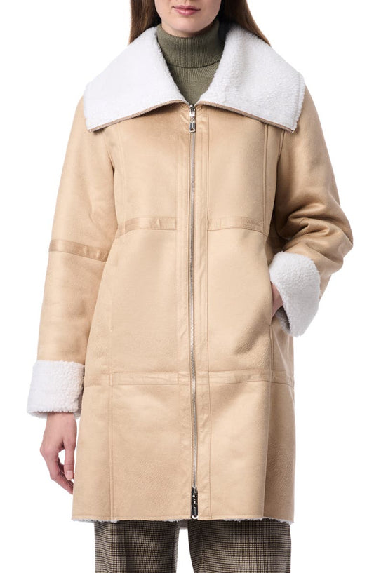 Faux Leather & Faux Fur Reversible Coat