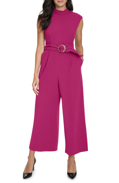 Mono de crepé de neopreno con cinturón