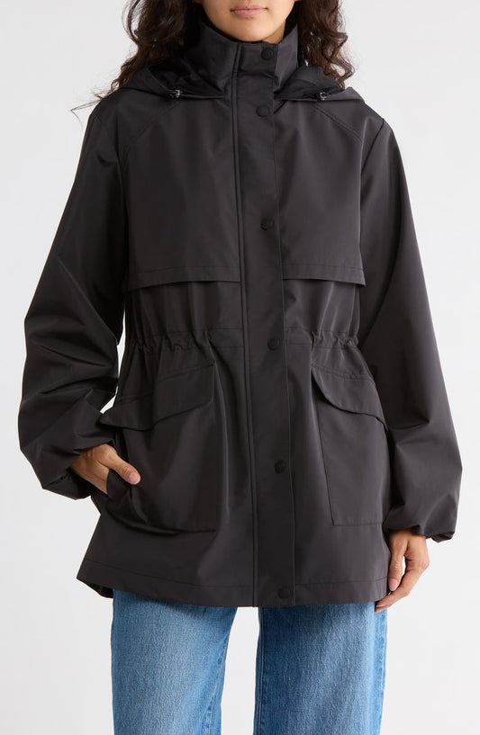 Hooded Long Raincoat