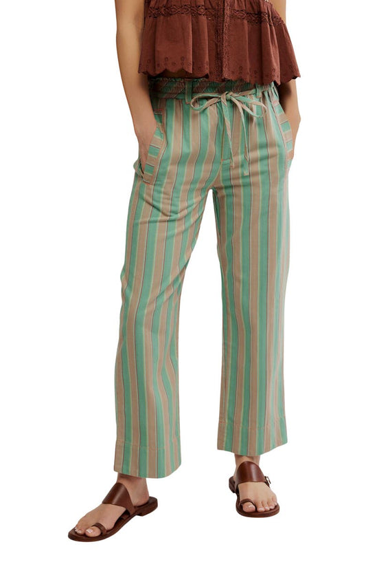 Marielle Stripe Cotton Drawstring Pants