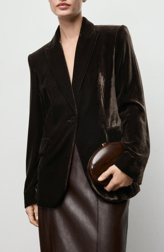 Structured Velvet Blazer