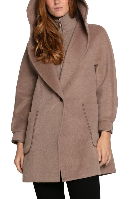 Next To You Coat with Rib Knit Bib