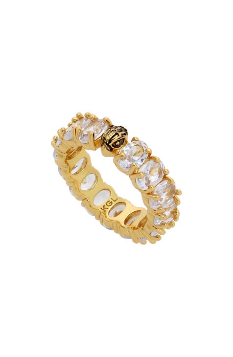 Anillo de cristal con cabeza de águila