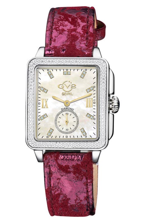 Reloj GEVRIL Bari de cuarzo suizo y diamantes, 37mm