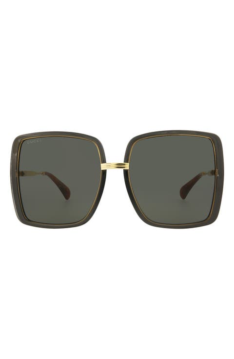 60mm Oversize Butterfly Sunglasses
