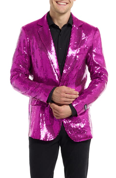 Blazer rosa de lentejuelas