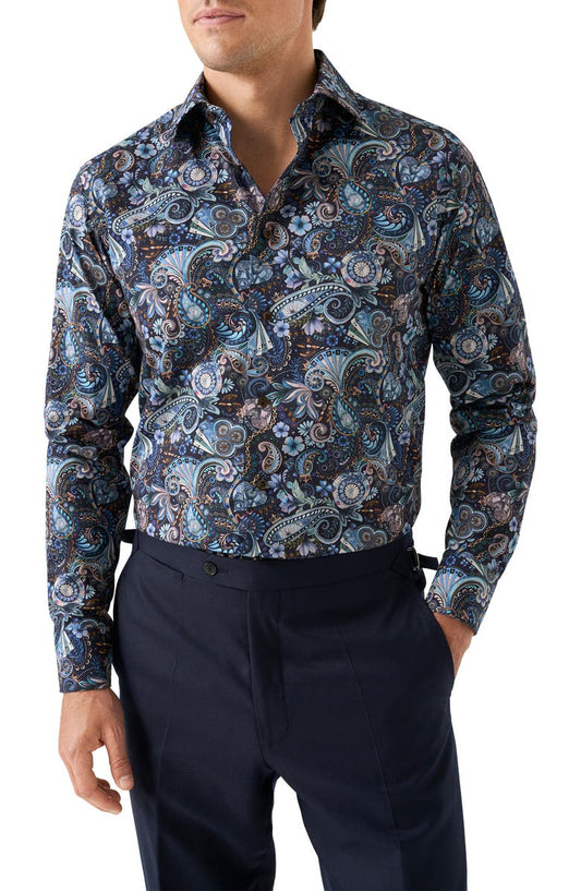 Slim Fit Paisley Dress Shirt