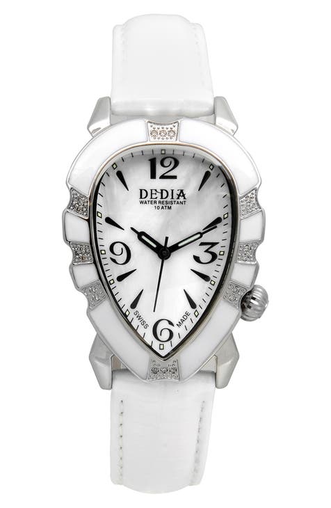 Reloj con correa de piel Lily Tea, 30 mm x 43,5 mm