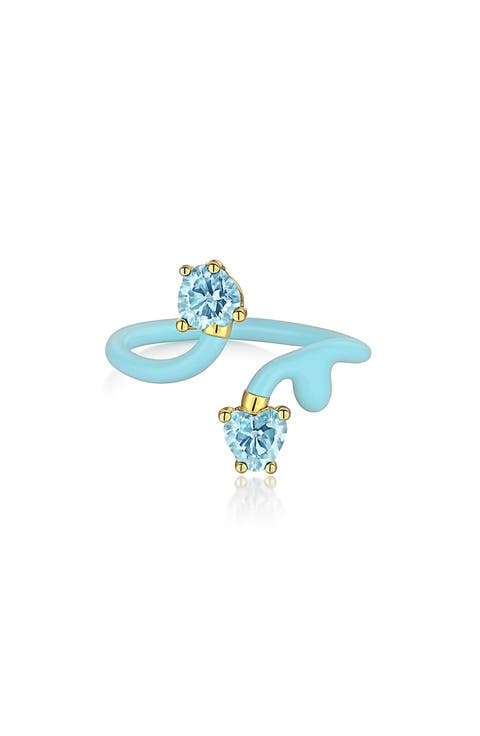 Gemstone Bypass Ring
