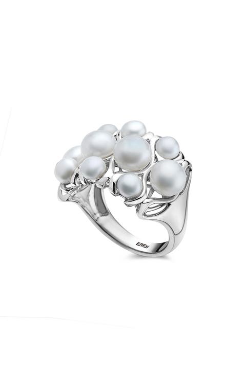 Sterling Silver Freshwater Pearl Cluster Ring